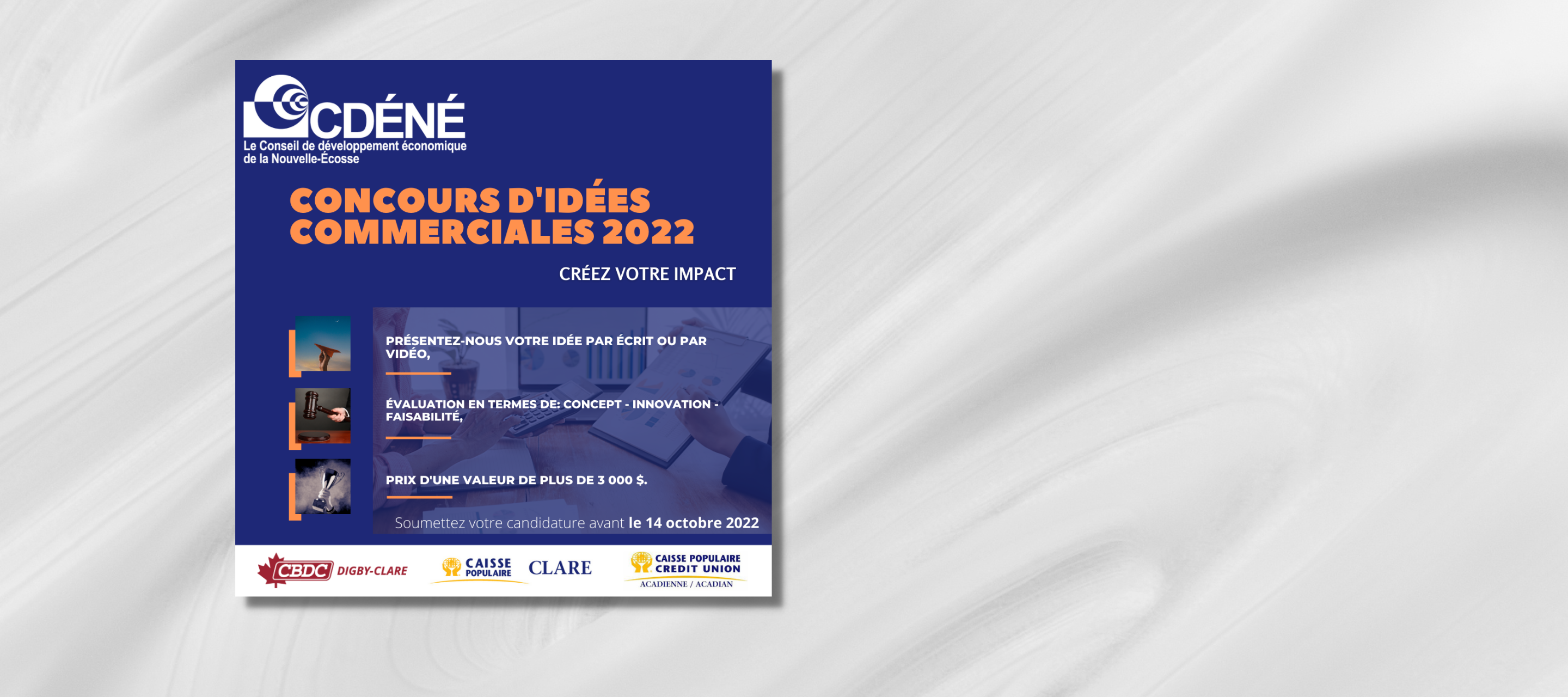 CONCOURS D'IDÉES D'AFFAIRES – 2022 Image 1